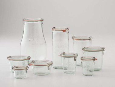 Weck Small Glass Tulip Jar With Clamp Lid