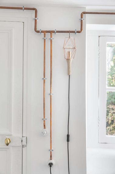 Hanging Copper Pipe Clothing Rack DIY - A Beautiful Mess