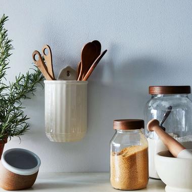 Steel & Wood Bathroom Storage Shelf on Food52